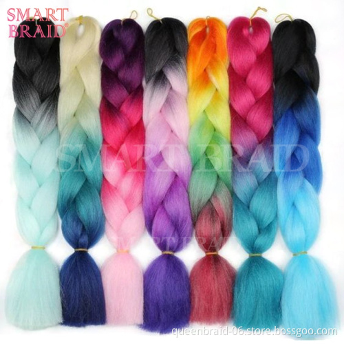 SmartBraid 100g Yaki Other Artificial Hair Ombre Hair 24 inch Synthetic Jumbo Hair Braid